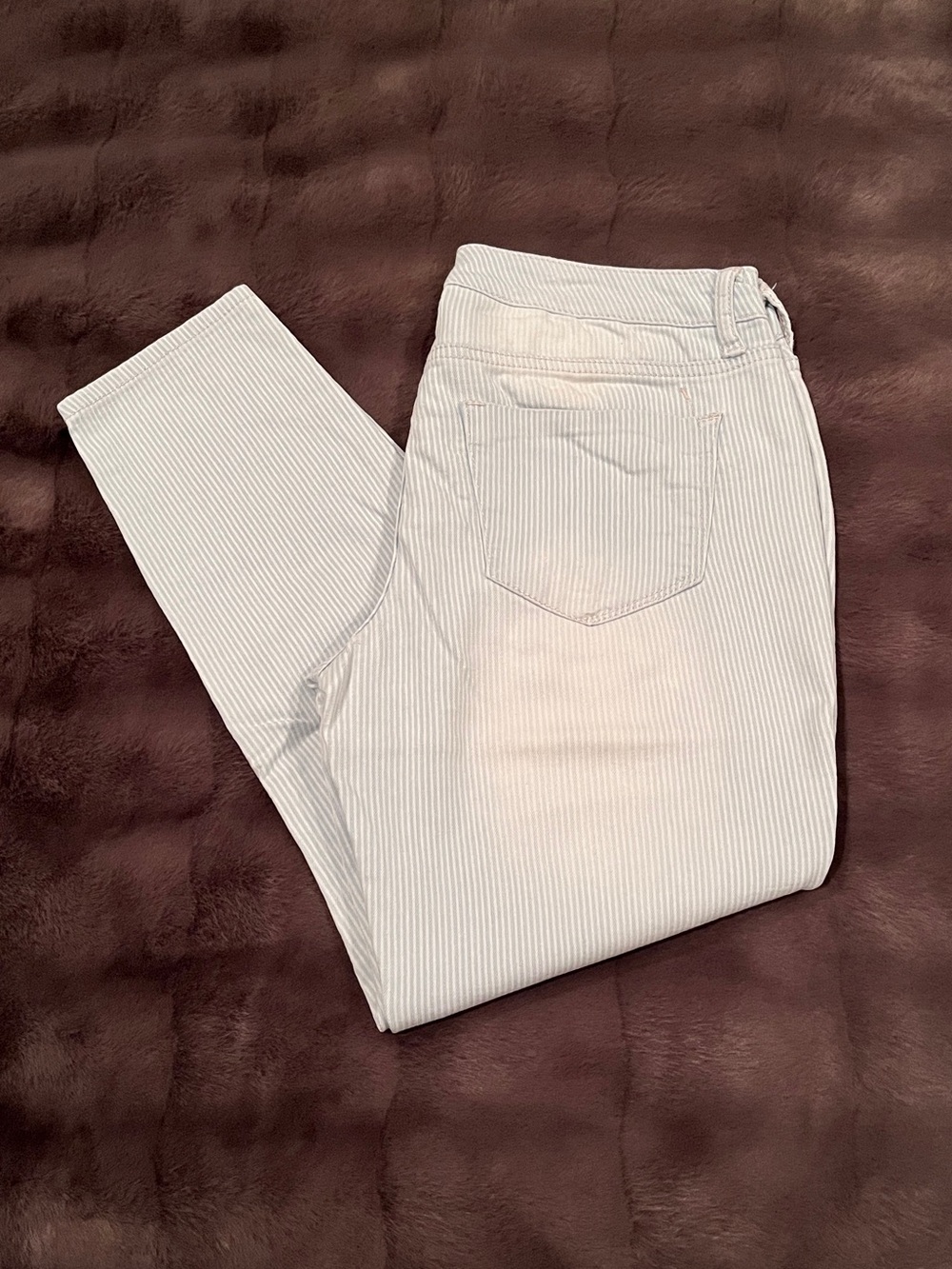Mossimo Denim Pinstripe Mid-Rise Jeans (Size: 8)